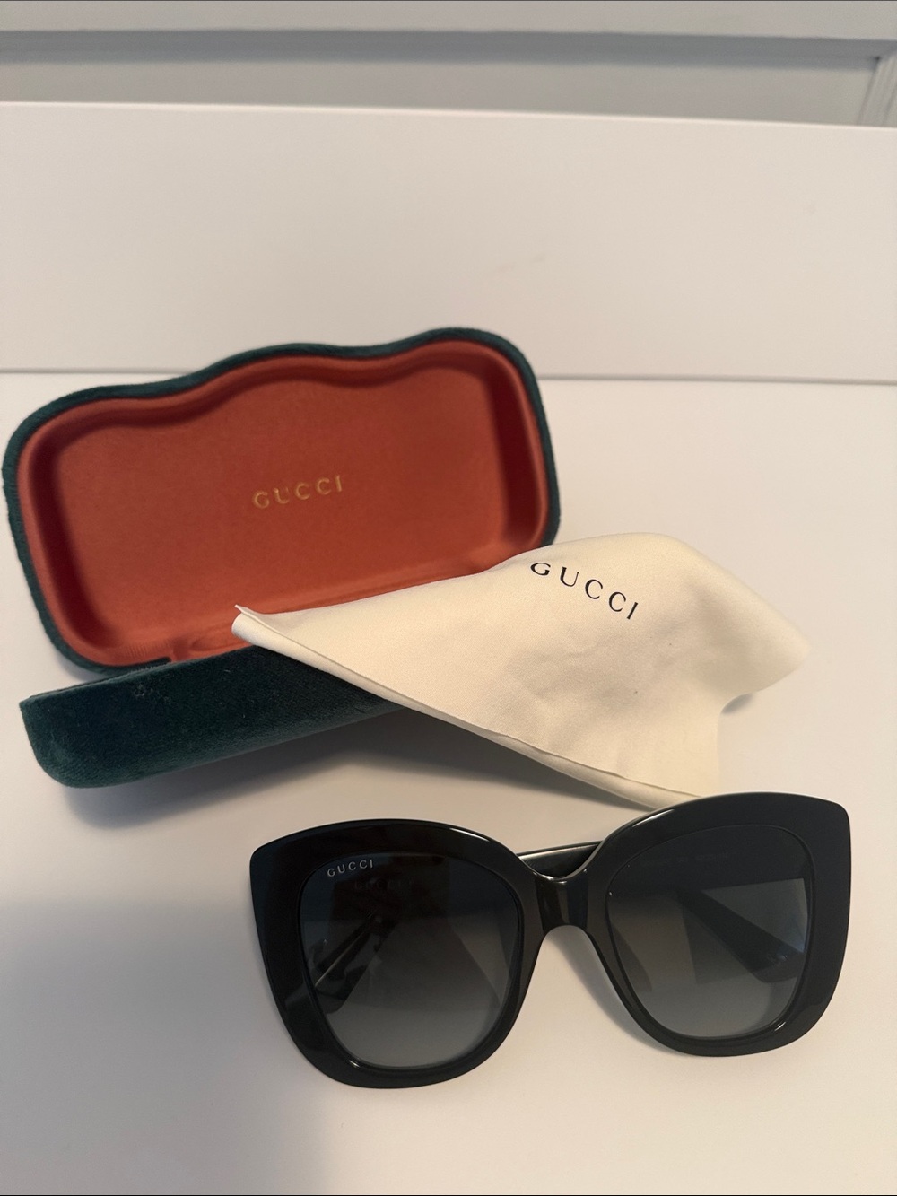 Gucci Black Oversized Cat-Eye Sunglasses GG0327S